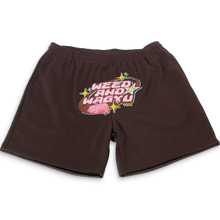 Load image into Gallery viewer, Brown Oversized Logo Embroidered Mesh Shorts
